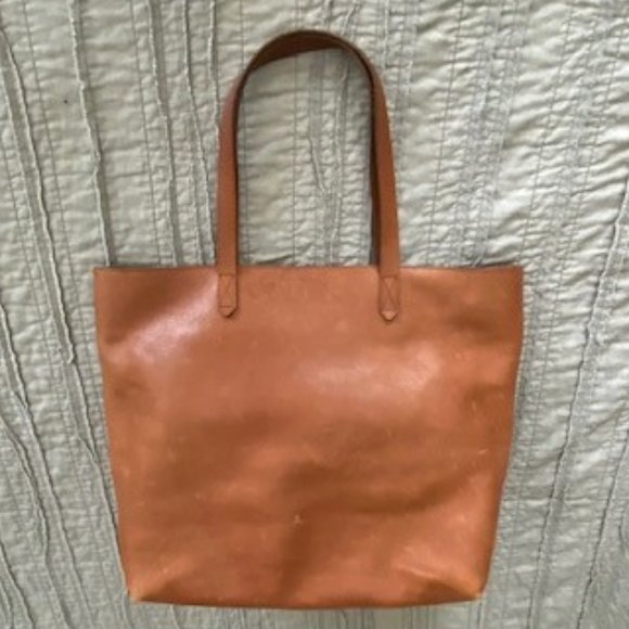 Madewell Zip-Top Transport Tote Handbag English Saddle - Picture 2 of 8